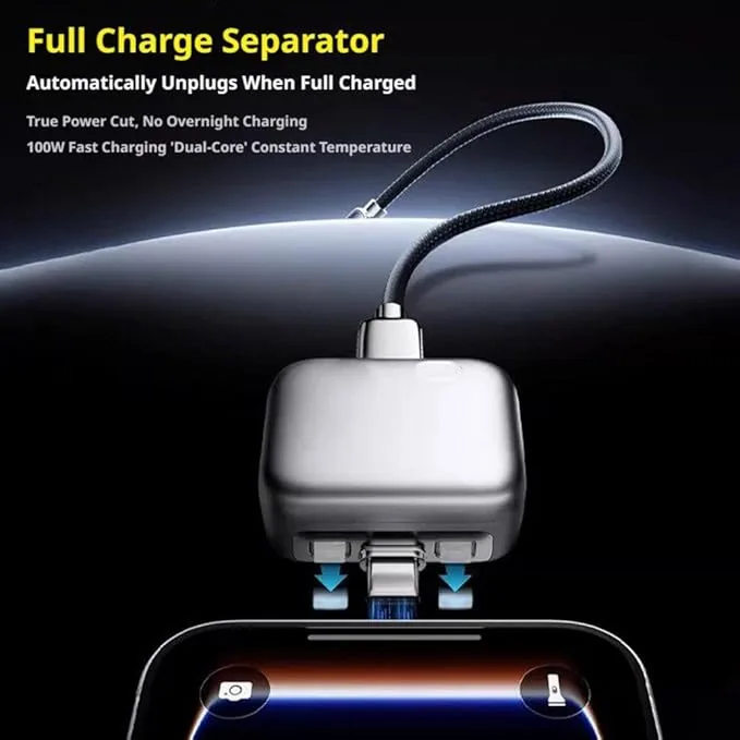 Smart Auto Stop Charging Adapter Auto Cut-Off Charger Protector with AI Full-Charge Disconnect Universal Overcharge Protection Adapter for Phone