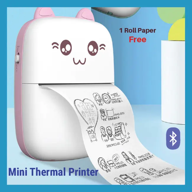 Thermal Printer Mini Wireless Bluetooth Photo Print